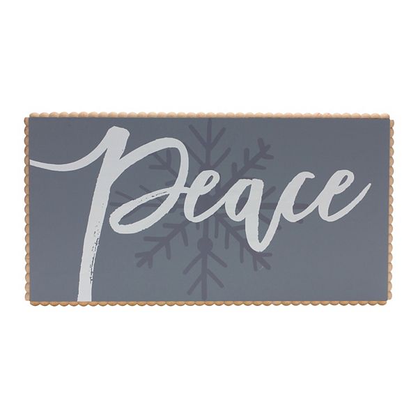 Melrose "Peace" Snowflake Sign Melrose