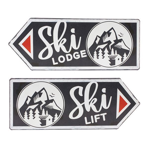 Melrose 6-pc. Ski Lift Lodge Sign Set Melrose