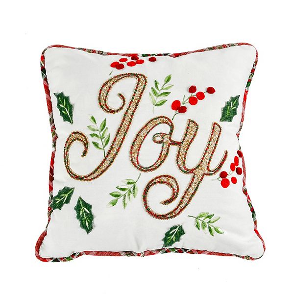 National Tree Company HGTV Joy Embroidered Throw Pillow National Tree Company