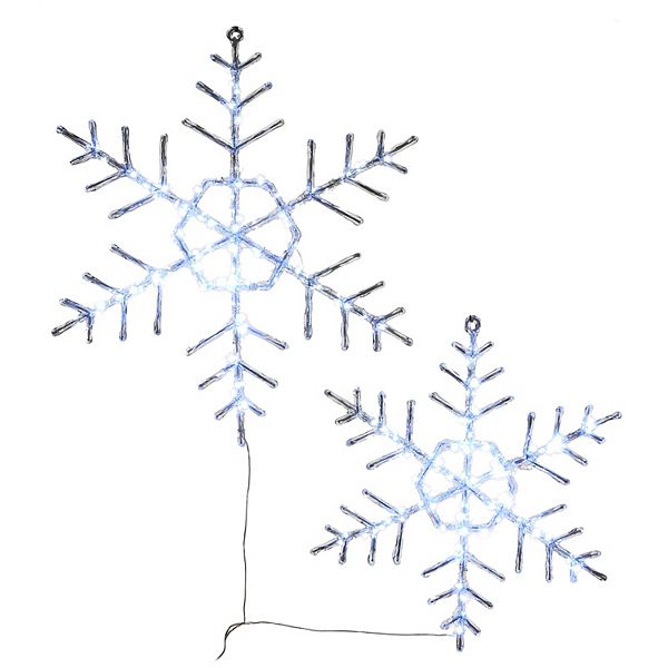 National Tree Company 20" & 24" Ice Crystal Snowflake National Tree Company