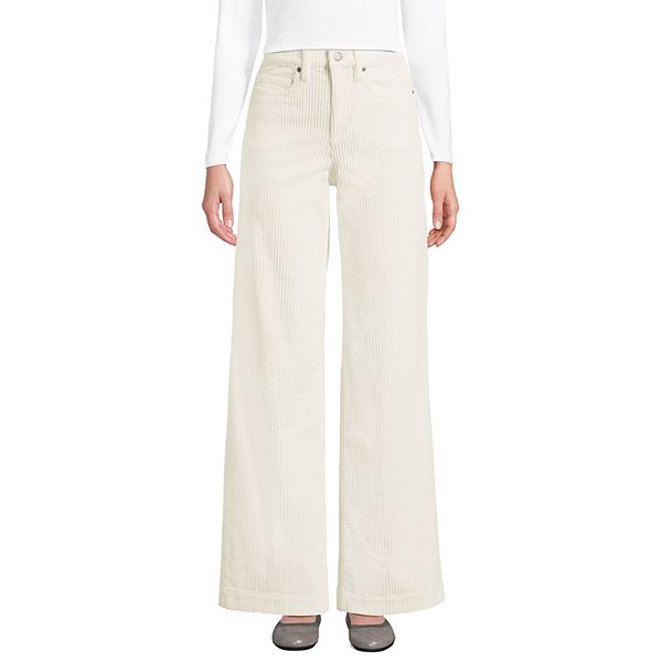 Женские Повседневные брюки Lands' End High Rise Wide Leg Corduroy Lands' End