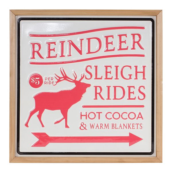 Melrose Reindeer Rides Sign Melrose