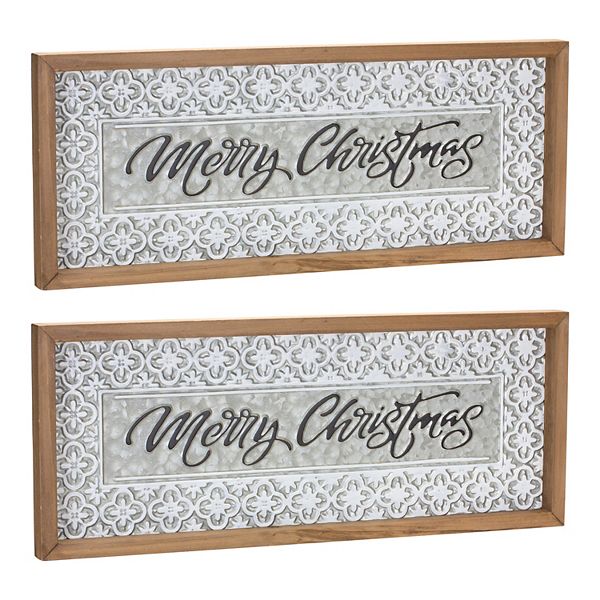 Melrose Merry Christmas 2-pc. Sign Set Melrose