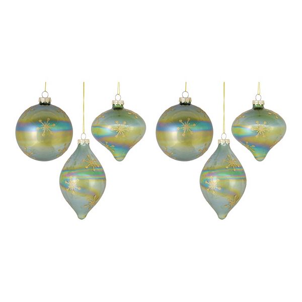 Melrose Iridescent Snowflake 6-pc. Ornament Set Melrose