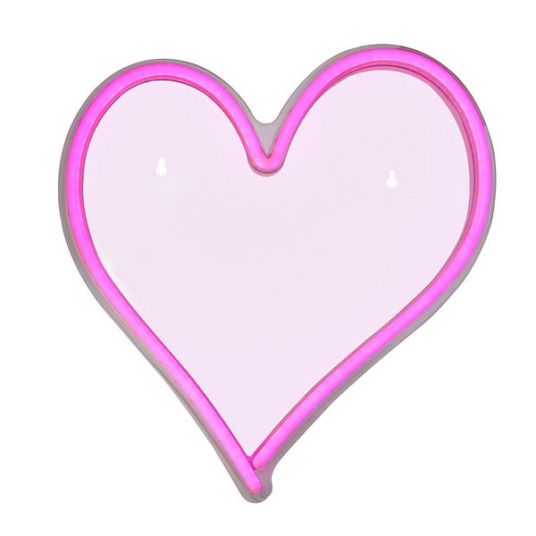 Northlight 13.5" Pink Heart LED Neon Style Valentine's Day Wall Sign Northlight