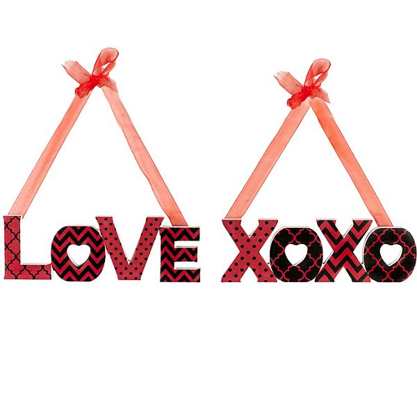 Northlight Valentine's Day Love XOXO Wall Decor 2-piece Set Northlight