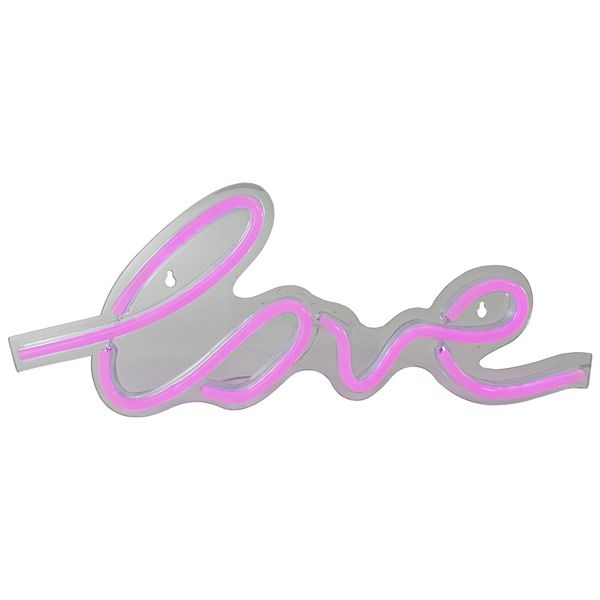 Northlight 18" Pink LED Lighted 'Love' Neon Style Valentine's Day Wall Sign Northlight