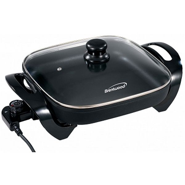 Brentwood 12 In. Electric Skillet with Glass Lid Brentwood