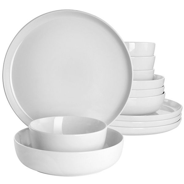 Gibson Home Avisala 12 Piece Fine Ceramic Dinnerware Set Gibson Home