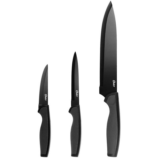 Oster Slice Craft 3 Piece Stainless Steel Cutlery Set in Black Oster Cocina