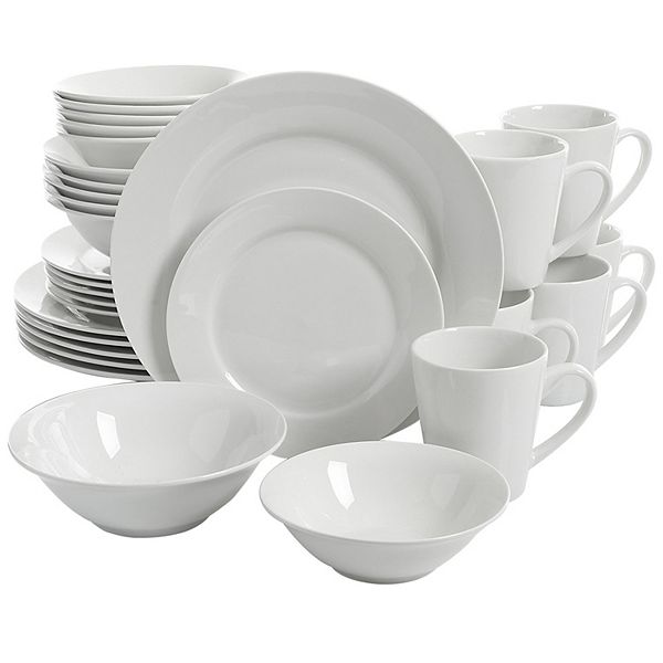 Gibson Home Noble Court 30 Piece Ceramic Dinnerware Set Gibson Home