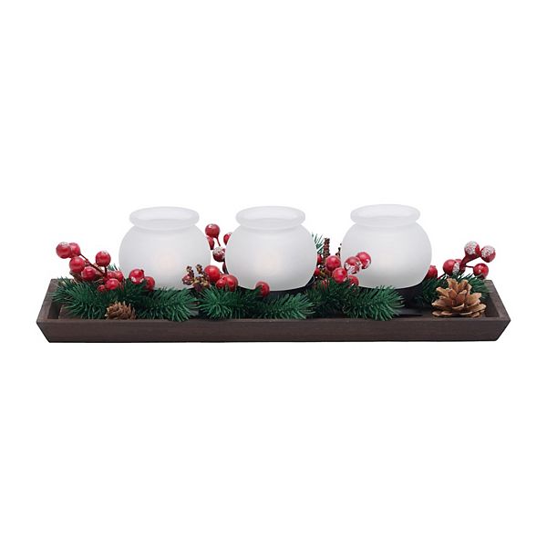 Studio 66 Balsam & Berries Glass Votives Centerpiece Studio 66