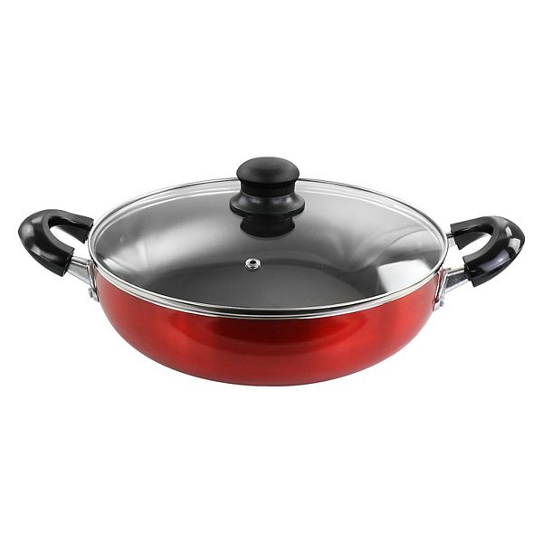 Better Chef 10 Inch Aluminum Deep Frying Pan with Glass Lid Better Chef