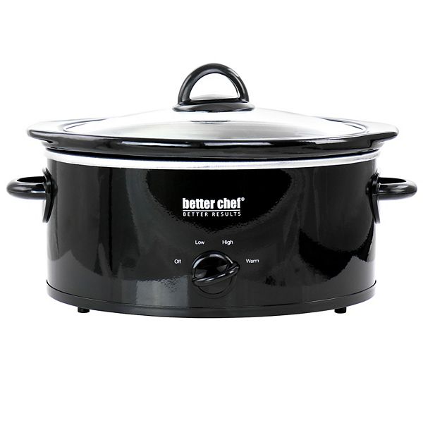 Better Chef 4 Quart Oval Slow Cooker with Removable Stoneware Crock Better Chef