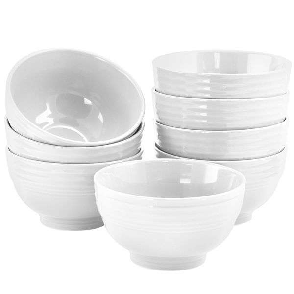 Gibson Home Plaza Cafe 8 Piece 6 Inch Stoneware Bowl Set Gibson Home