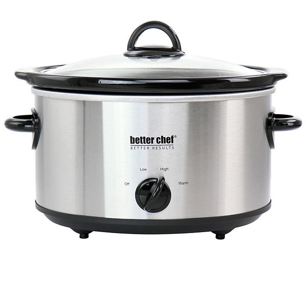 Better Chef 6 Quart Oval Slow Cooker with Removable Stoneware Crock Better Chef