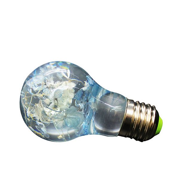 Handmade Resin Blue Hydrangea Light Bulb EP Light