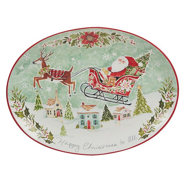 Certified International Joy of Christmas Oval Platter Certified International