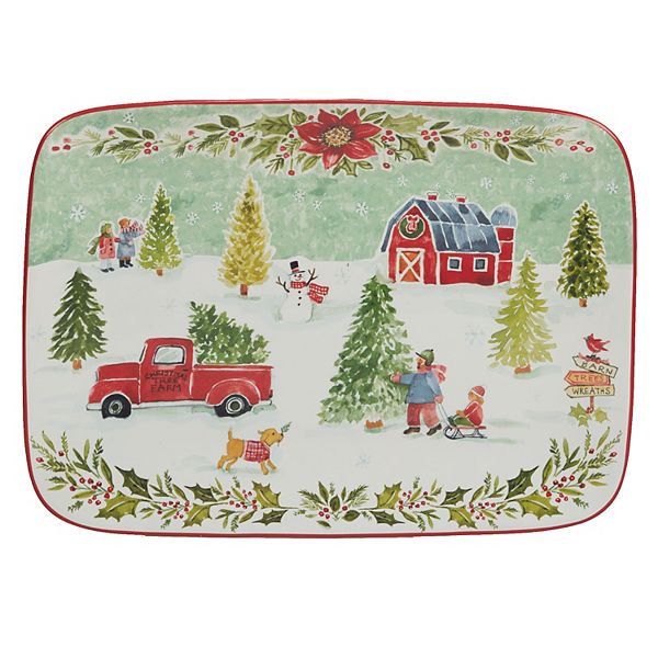 Certified International Joy of Christmas Rectangle Platter Certified International