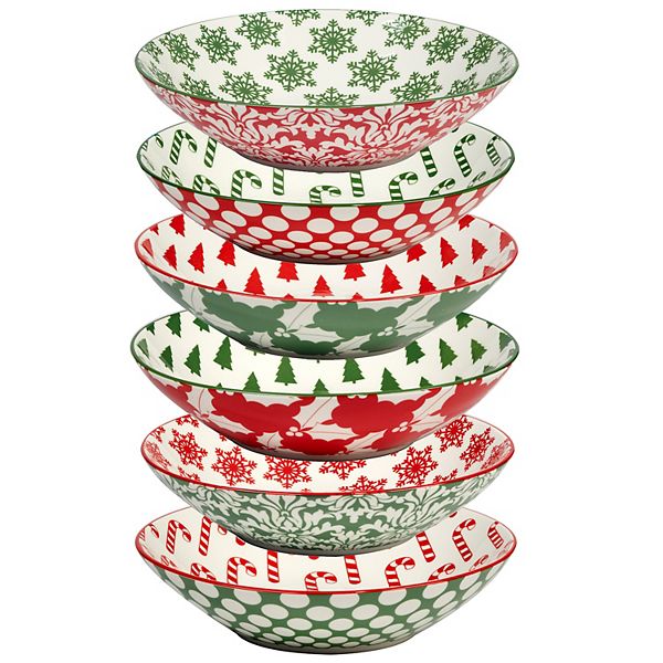 Certified International Set of 6 Winter Medley Soup bowls Certified International