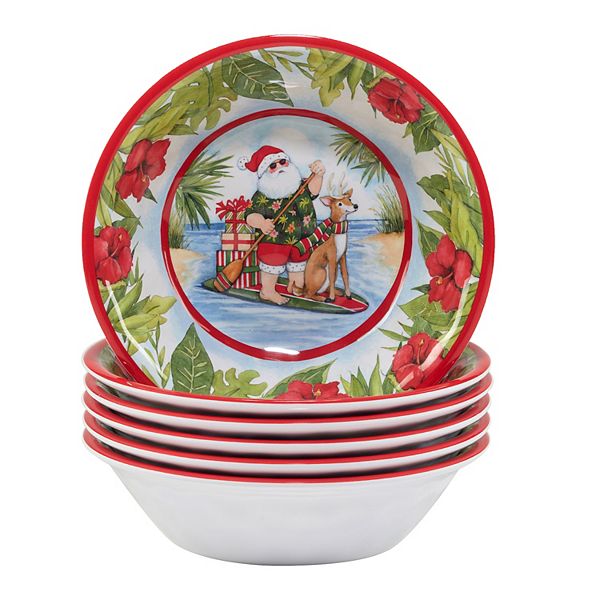 Certified International Set of 6 Santa's Wish All Purpose Bowls Certified International