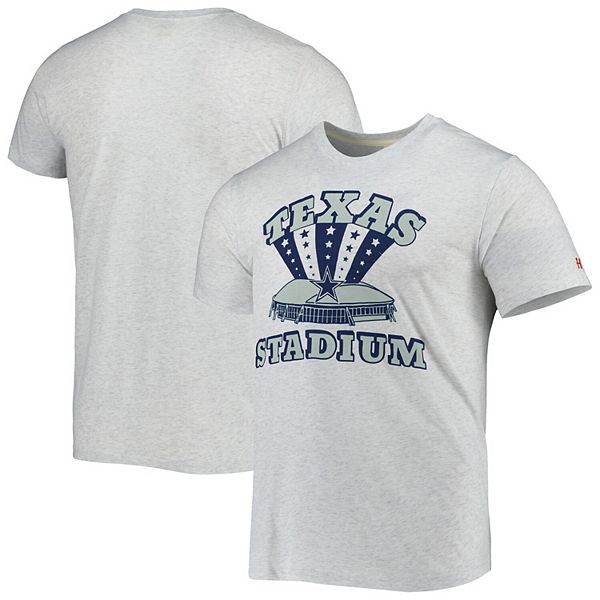 Мужская Футболка Homage Ash Dallas Cowboys Texas Stadium Tri-Blend Homage