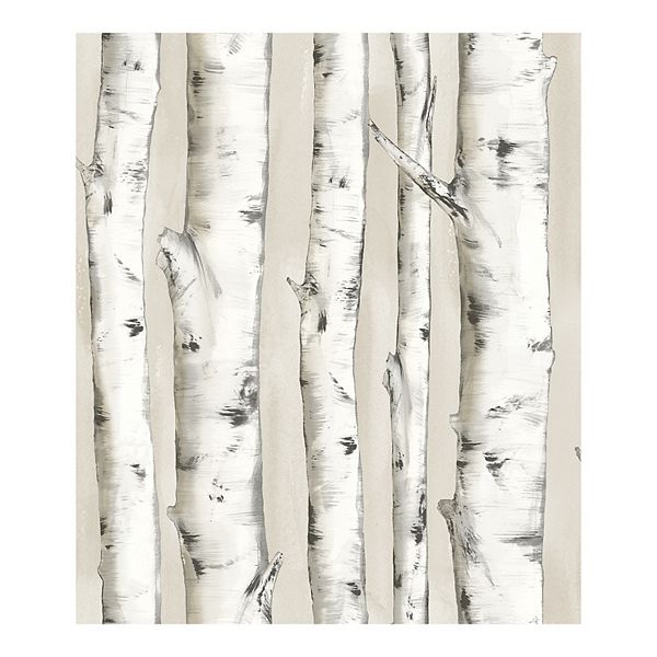 Brewster Home Fashions Pioneer Birch Tree Pre-Pasted Wallpaper BREWSTER