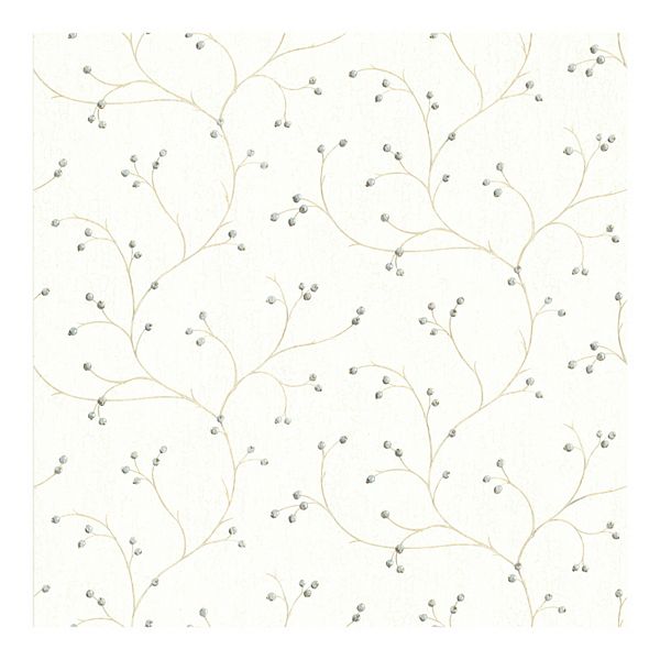 Brewster Home Fashions Rosehip Trails Pre-Pasted Wallpaper BREWSTER