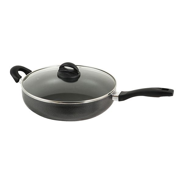 Oster Cocina Clairborne 12 Inch Aluminum Sauté Pan with Lid in Charcoal Grey Oster Cocina