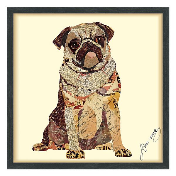 Empire Art Direct My Puggy Collage Framed Graphic Wall Art Empire Art Direct