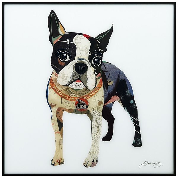 Empire Art Direct Boston Terrier Collage Framed Wall Art Empire Art Direct