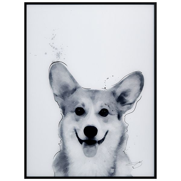 Empire Art Direct Corgi Framed Wall Art Empire Art Direct