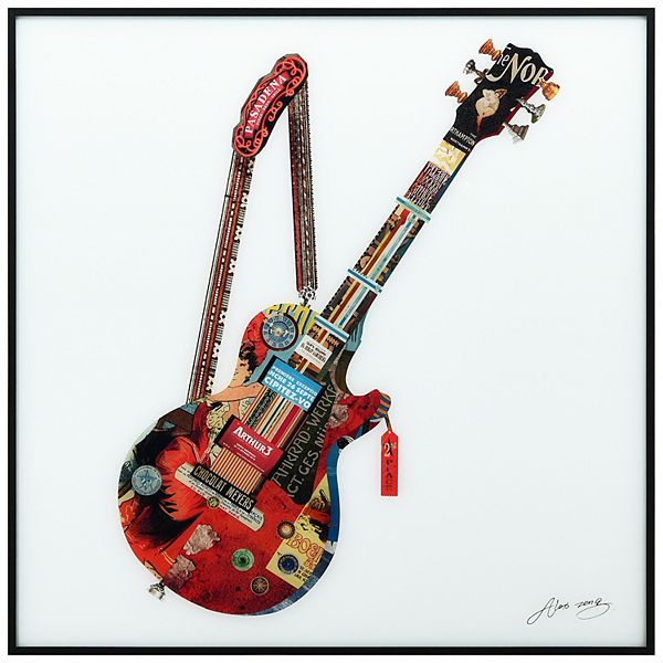 Empire Art Direct Electric Guitar Collage Framed Wall Art Empire Art Direct