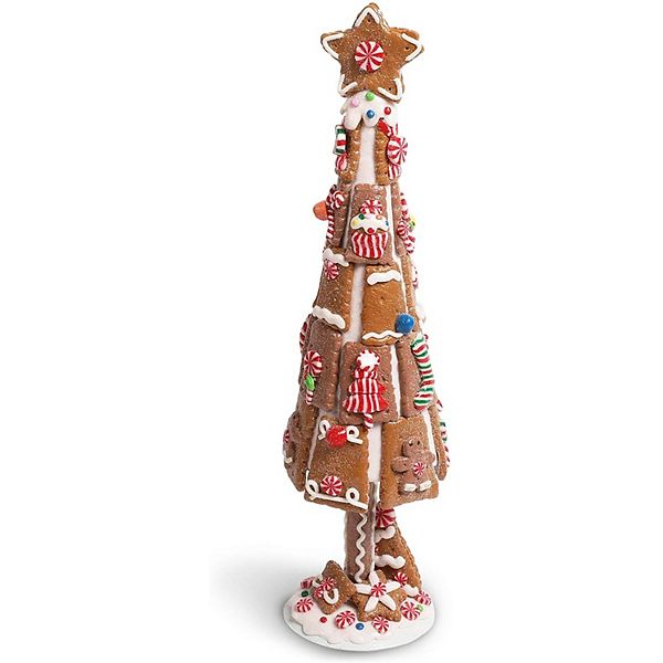 4x Christmas Dining Table Centerpiece Gingerbread Xmas Tree Decorations 15 In Okuna Outpost