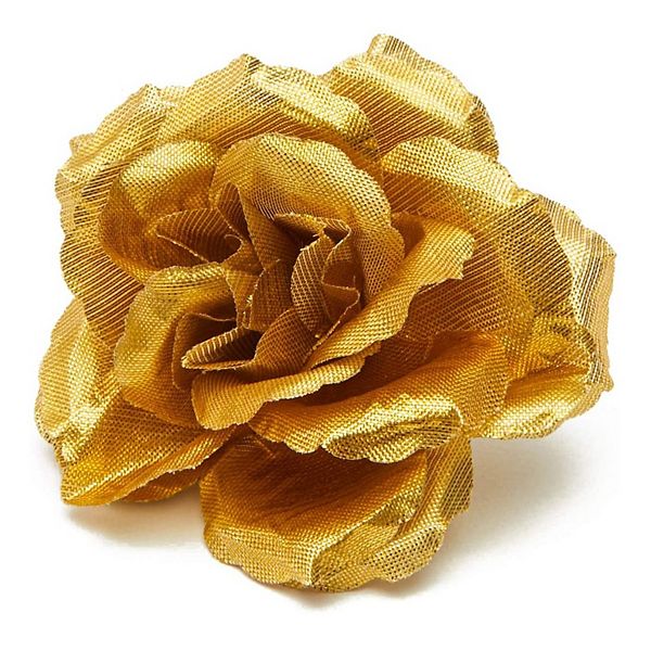 Bright Creations Rose Flower Heads, Artificial Flower (3 in, Gold, 50-Pack) Juvale