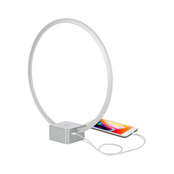 Brightech Circle 15" Dimmable Modern Led Desk Lamp With Usb Port Brightech