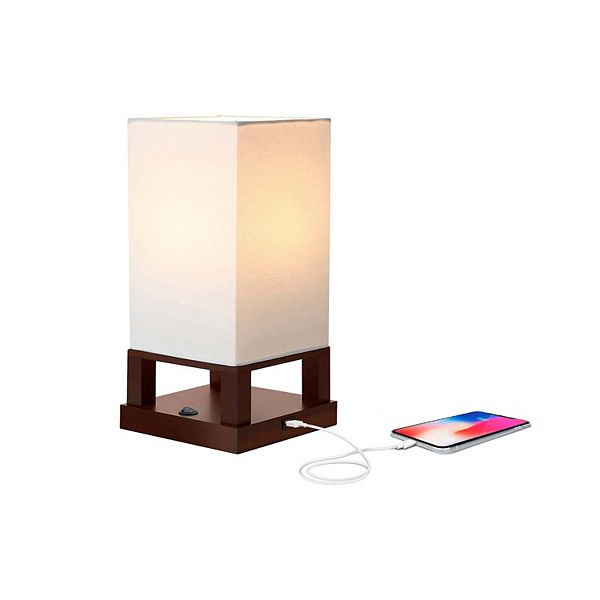 Brightech Maxwell 14" Led Modern Table Nightstand Lamp With Usb Port Brightech