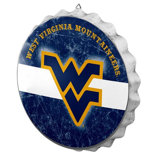 FOCO West Virginia Mountaineers Distressed Logo Bottlecap Sign Unbranded