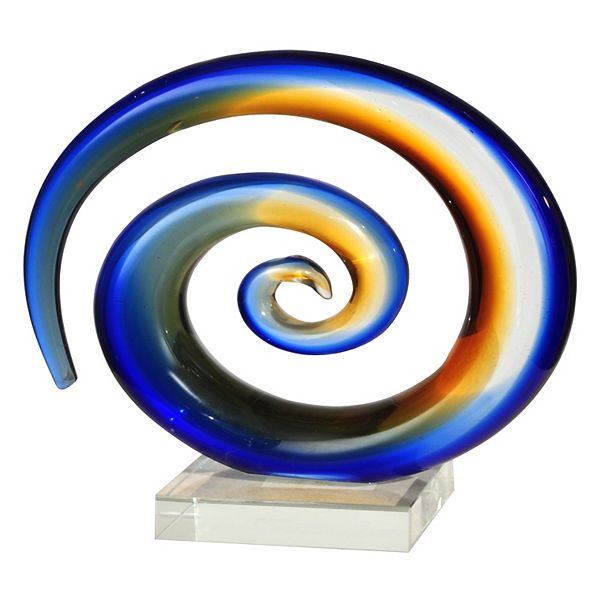 8" Mystification Multicolored Handcrafted Art Glass Sculpture Diva At Home