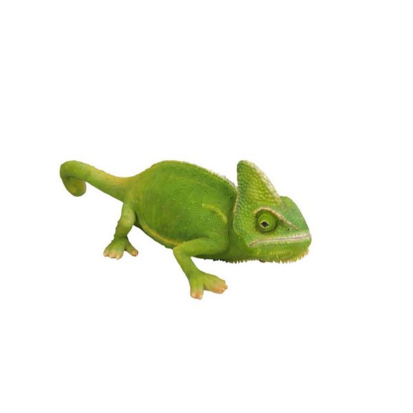 10" Vibrant Green Chameleon Outdoor Garden Figurine Hi-Line Gifts