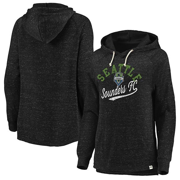 Женское черное худи Fanatics Branded Seattle Sounders FC с надписью Fanatics