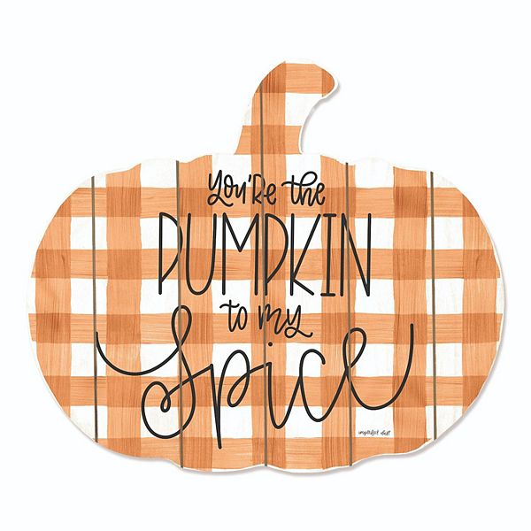 17" Orange and Ivory "You are the Pumpkin to My Spice" Hanging Thanksgiving Wall Decor Penny Lane Publishing