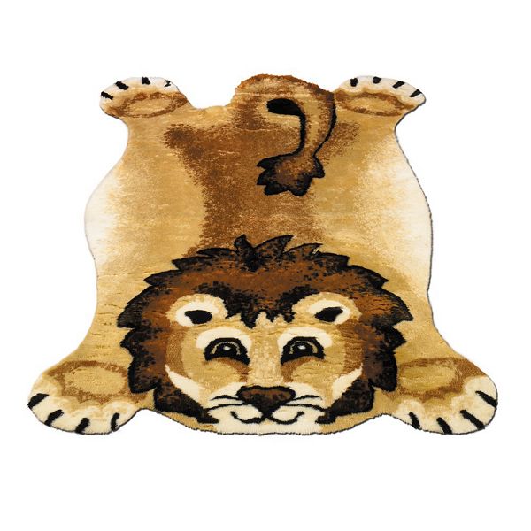 Walk on Me Faux Fur Super Soft Kids Lion Area Rug Made in France Walk on Me