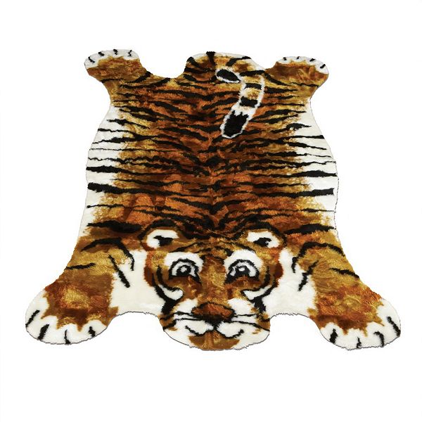 Walk on Me Faux Fur Super Soft Kids Tiger Area Rug  Made in France Walk on Me