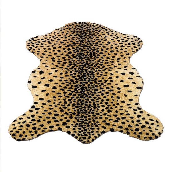 Walk on Me Faux Fur Super Soft Cheetah Area Rug Made in France Walk on Me