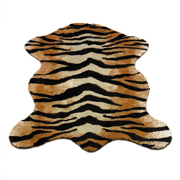 Walk on Me Faux Fur Super Soft Tiger Area Rug Made in France Walk on Me