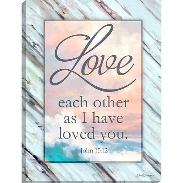 Blue and Pink Love Each Other Wall Art Decor 18" x 24" Glow Decor