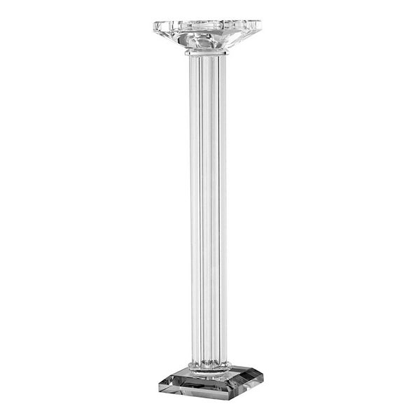 16.5" Clear Roman Style Crystal Pillar Candleholder A&B Home