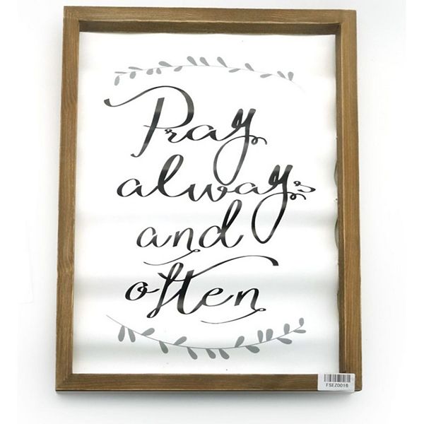 17.5" Brown and Black "ALWAYS" Contemporary Wall Plaque Contemporary Home Living