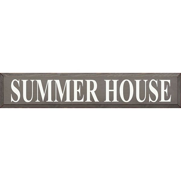 36" Anchor Gray and White Rectangular Summer House Wood Sign Contemporary Home Living